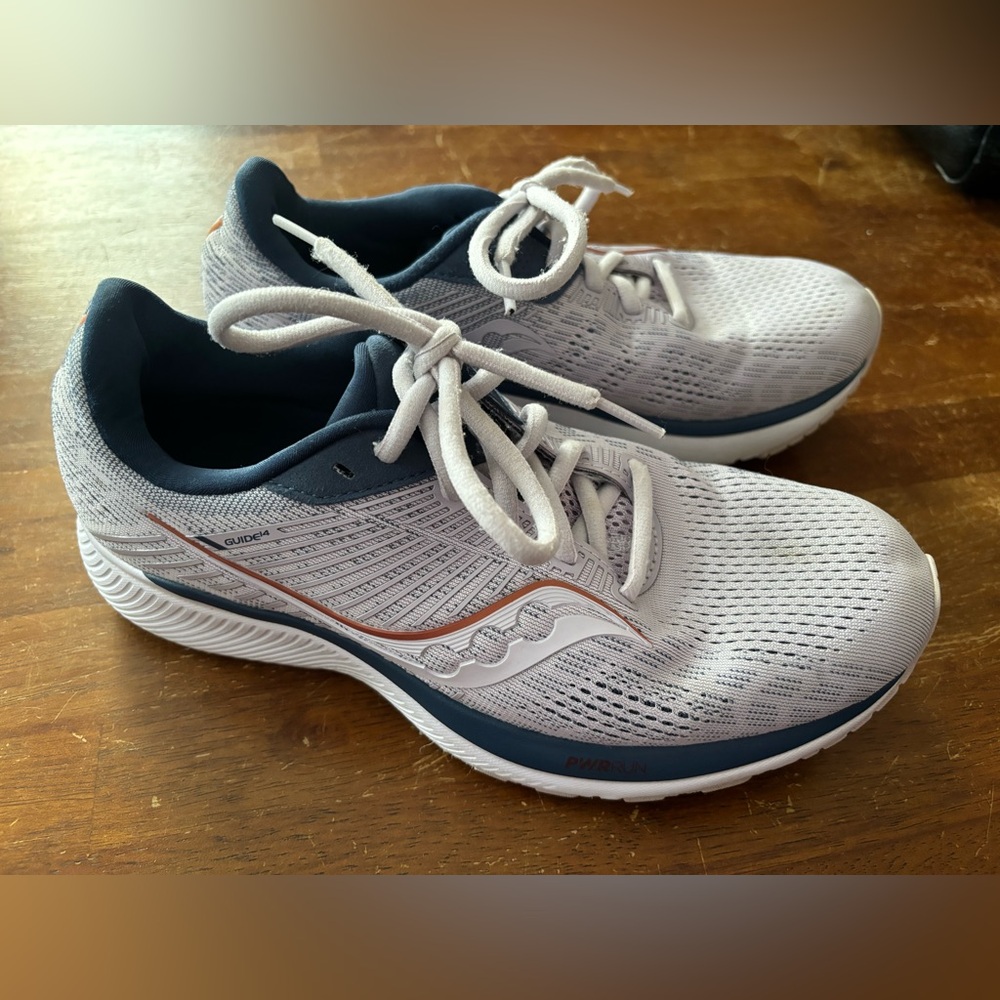 Saucony Women’s Size 8.5 White and Blue Sneakers